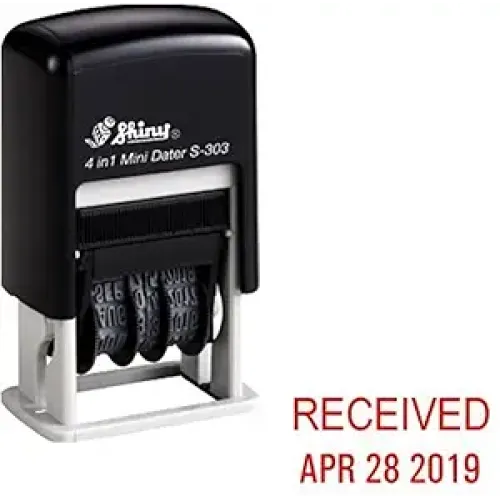 Shiny S-303 Self-Inking Dater Stamp – Mini Date Stamp